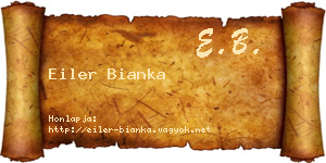 Eiler Bianka névjegykártya